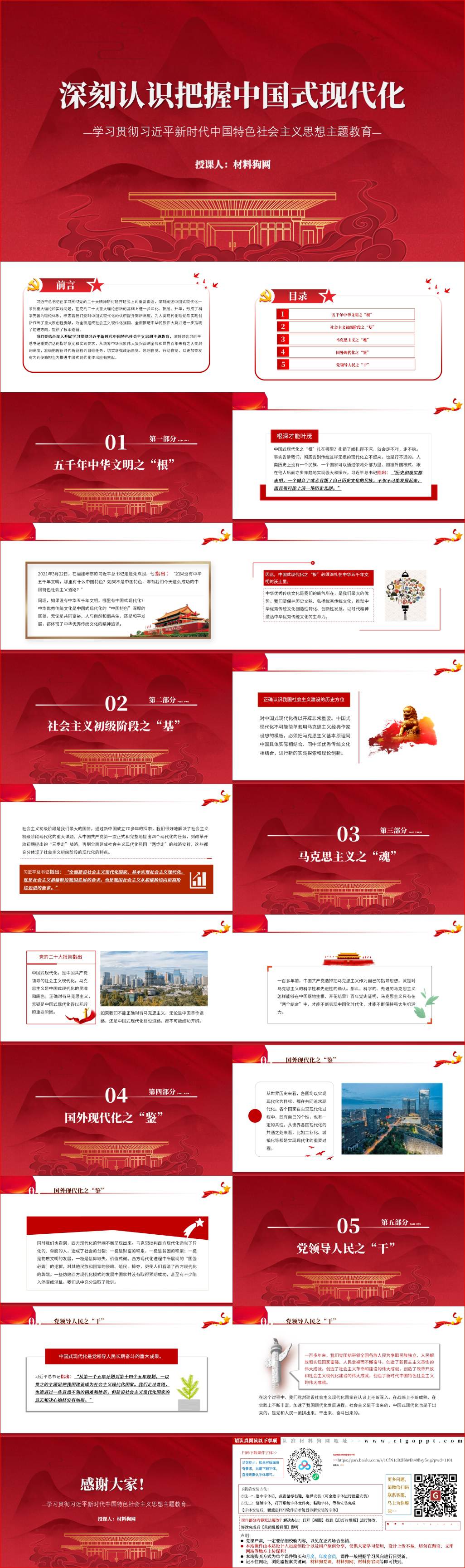 主题教育认识把握中国式现代化内涵意义微党课ppt课件