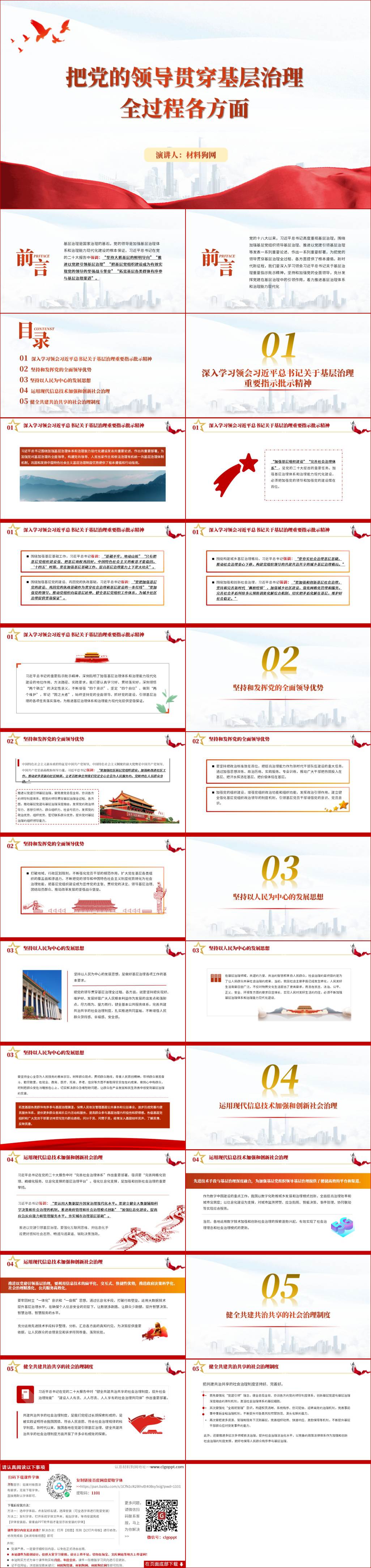 把党的领导贯穿基层治理全过程各方面ppt讲稿