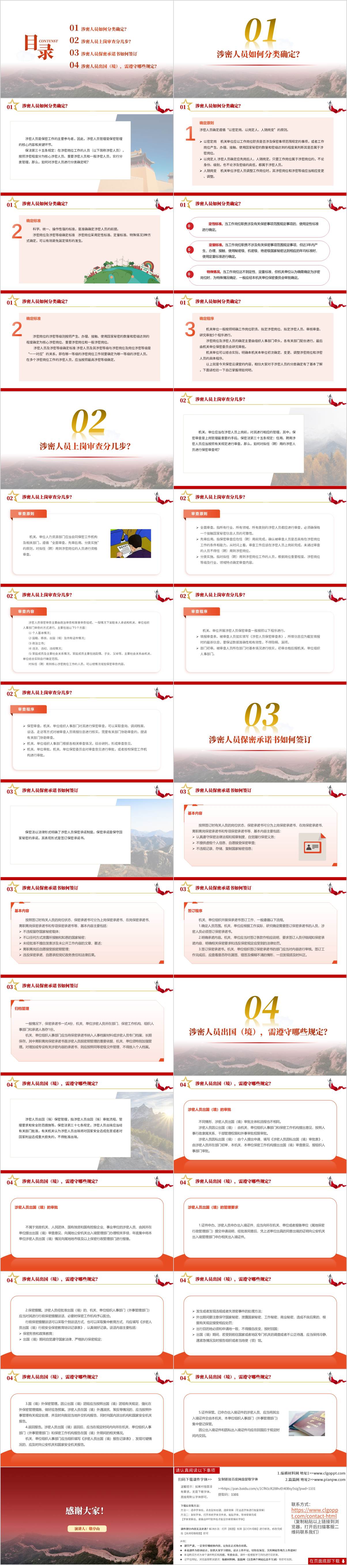 保密知识宣传教育课件ppt模板