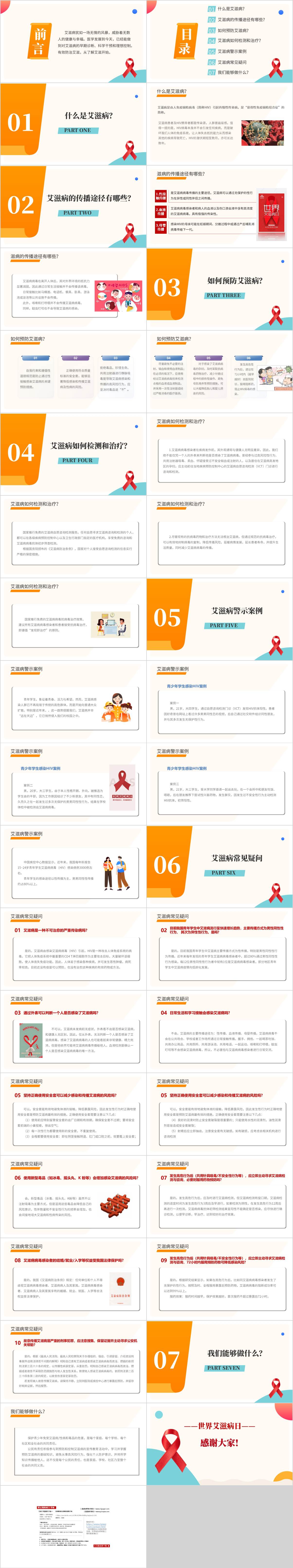 青少年防艾知识宣传教育ppt课件