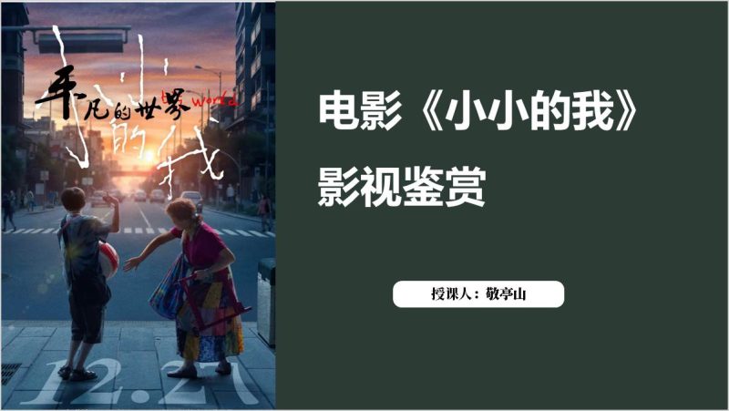电影《小小的我》影评鉴赏主题班会ppt模板思政课课件(附稿)_篇篇网