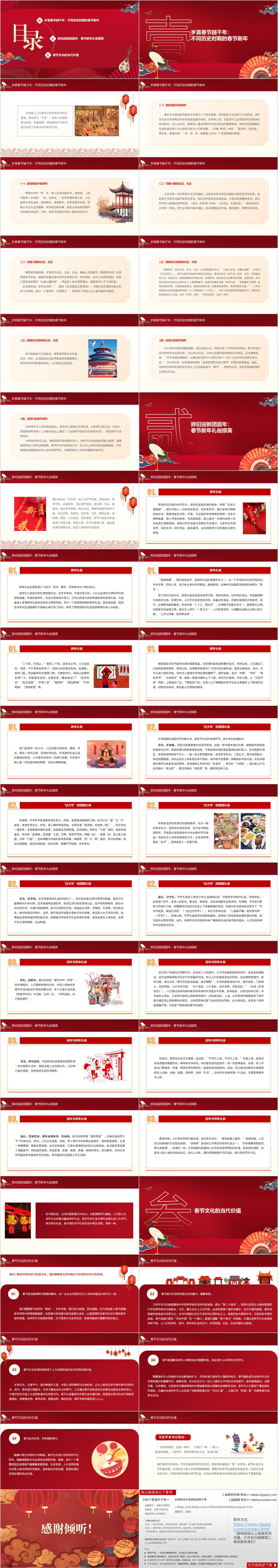 春季习俗知识ppt模板