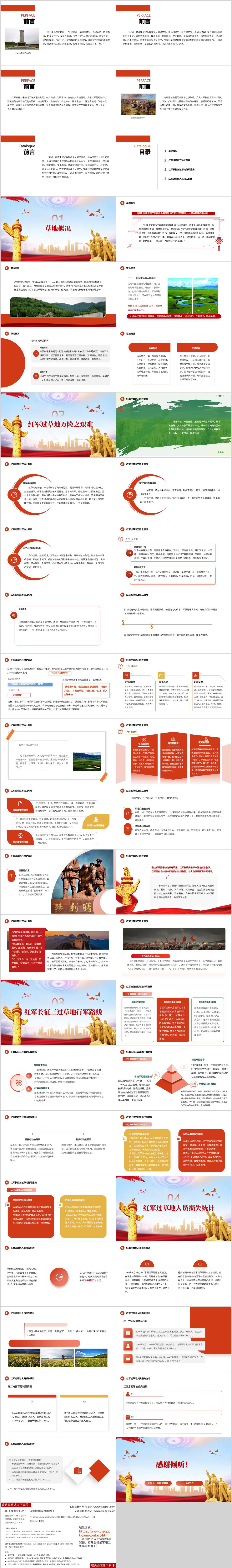 长征精神主题团课ppt模板