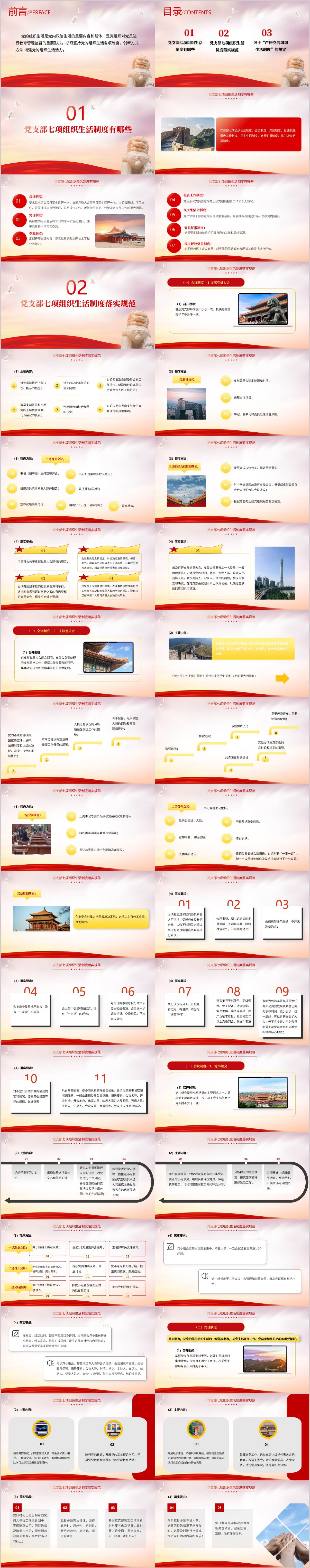 七项组织生活制度PPT