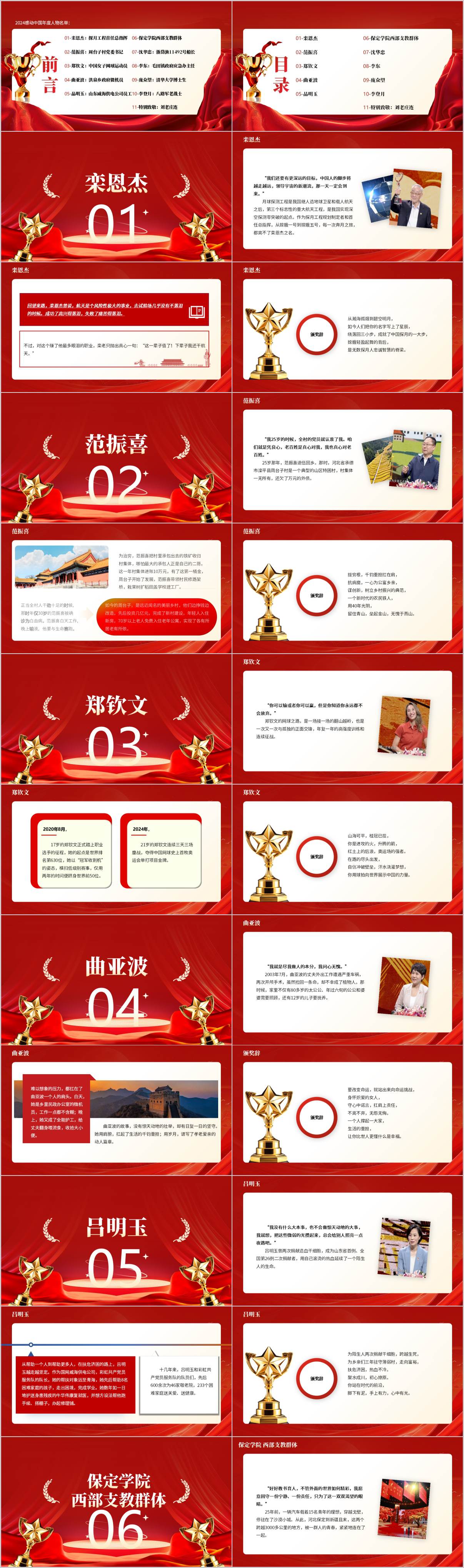 以及颁奖词学习