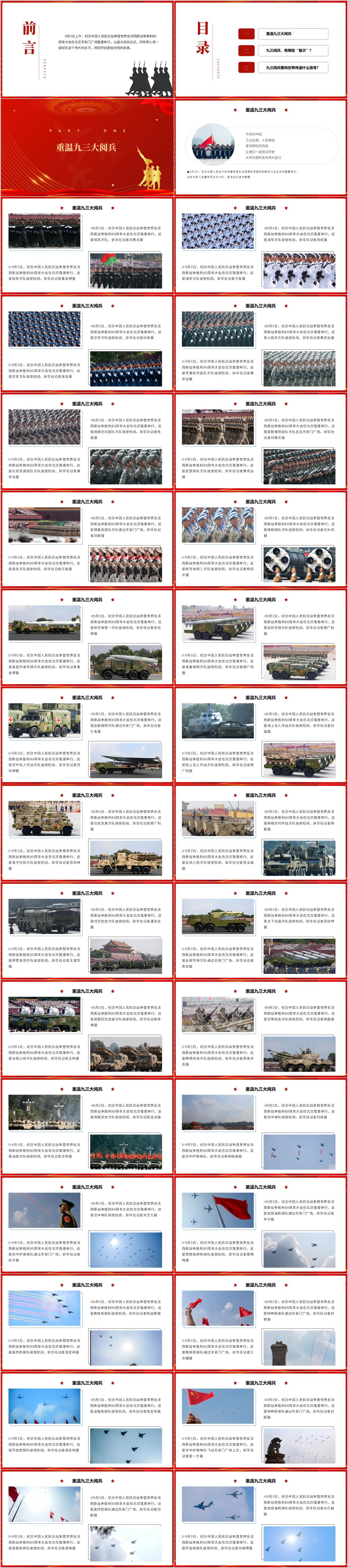 抗战胜利80周年大会九三阅兵亮点和意义思政课ppt模板
