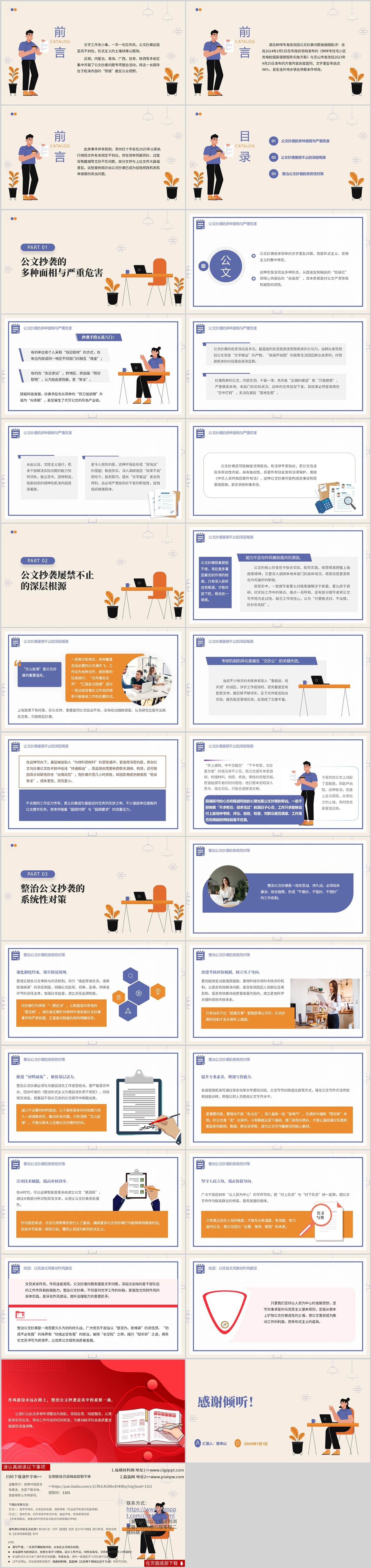 整治公文抄袭支部书记讲专题党课PPT课件