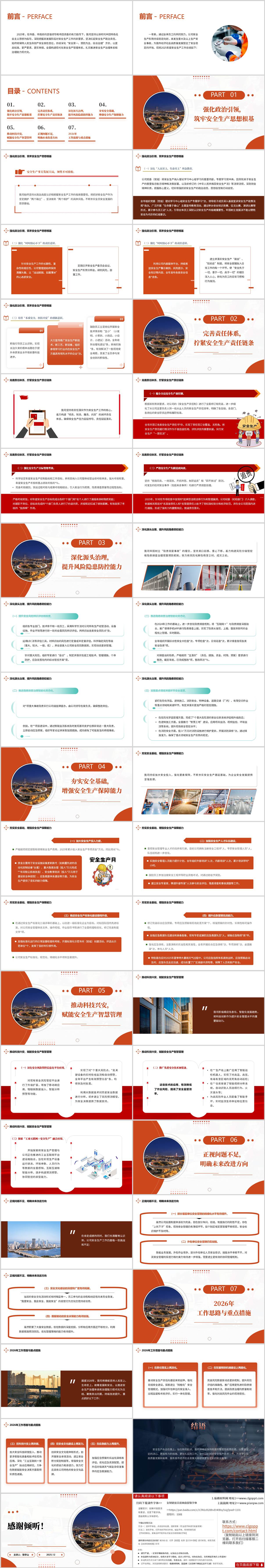 2025企业安全生产总结汇报PPT素材深化双重预防机制