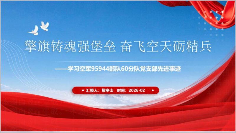 空军95944部队60分队党支部传承英雄精神锻造空降利刃党课PPT（附稿）_篇篇网
