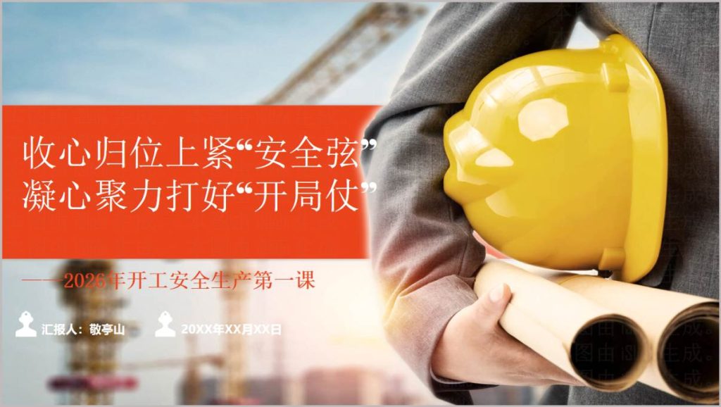 2026年开工安全生产第一课PPT模板