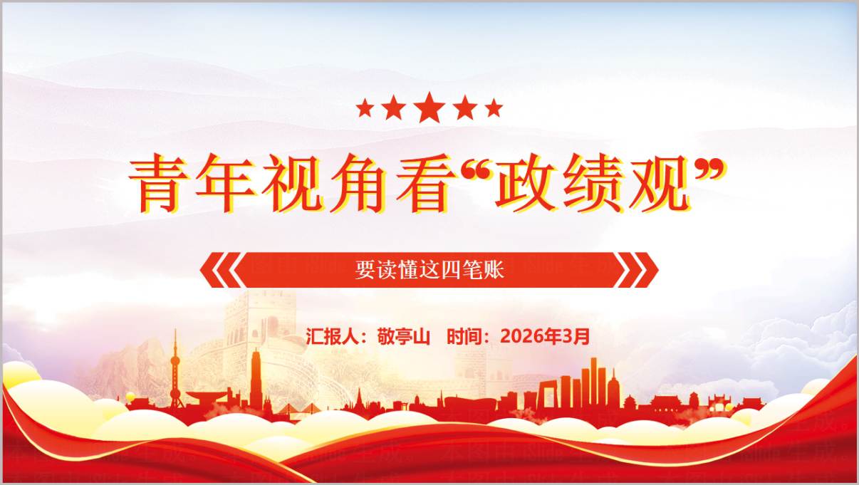 2026政绩观学习教育青年视角践行正确政绩观主题党课PPT