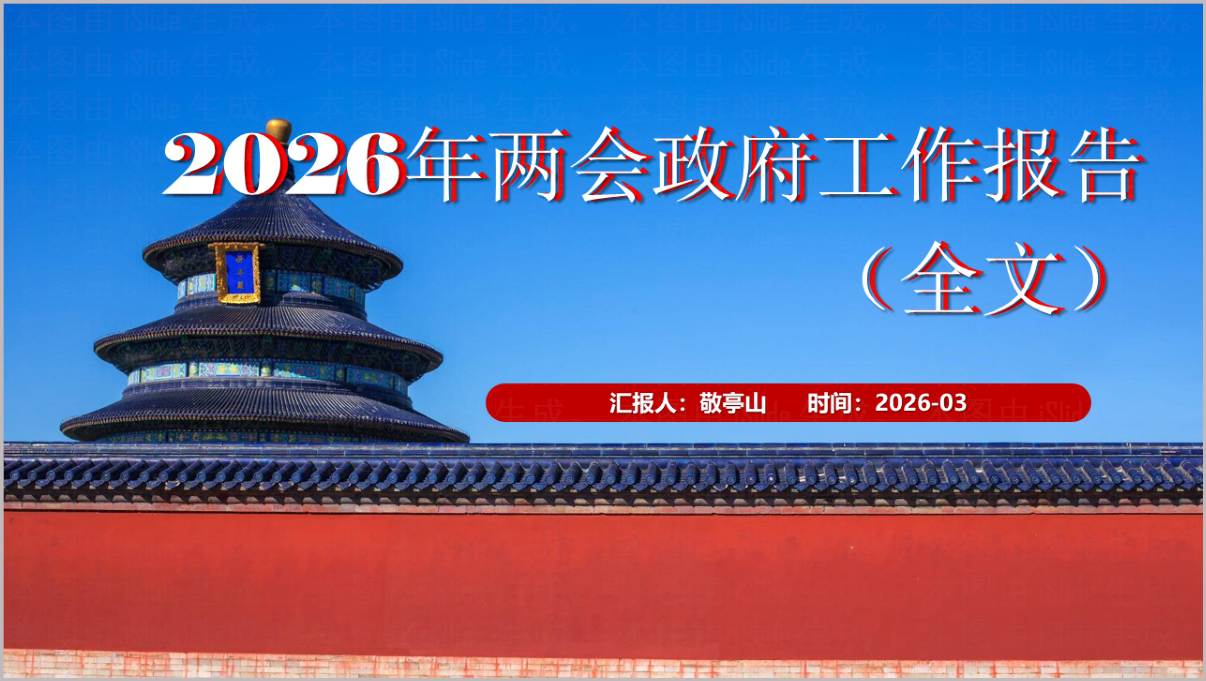2026年两会政府工作报告学习解读PPT课件