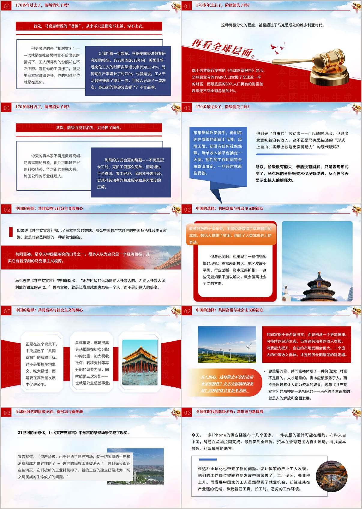 《共产党宣言》导读PPT课件内页—当代现实回响与资本主义矛盾分析