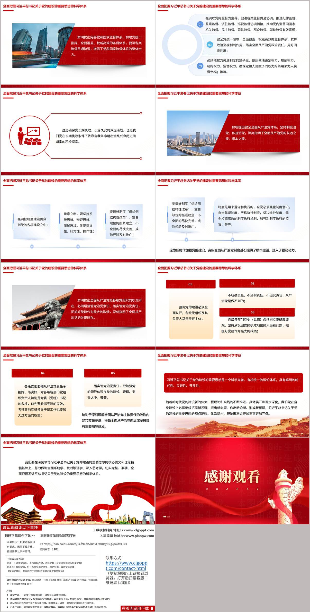 关于党的建设的重要思想——监督体系、全面从严治党责任及学习总结内容页预览