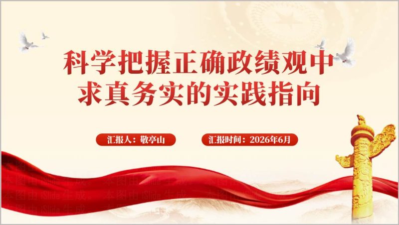 理论学习中心组宣讲PPT正确政绩观求真务实实践导向成品素材（附稿）_篇篇网