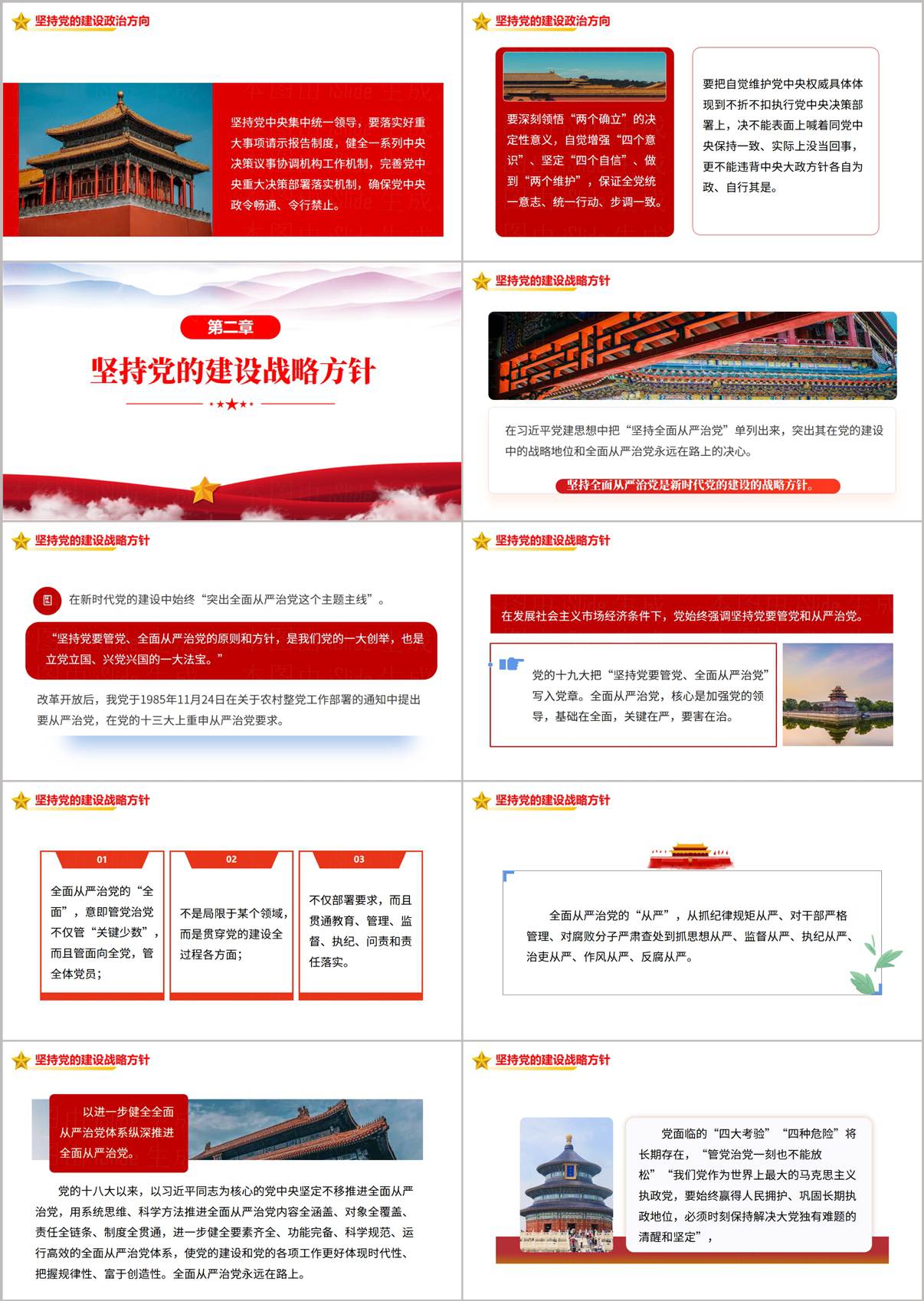 从五个维度学习领会党建思想专题党课PPT课件内页——建设长期执政的马克思主义政党与全面从严治党