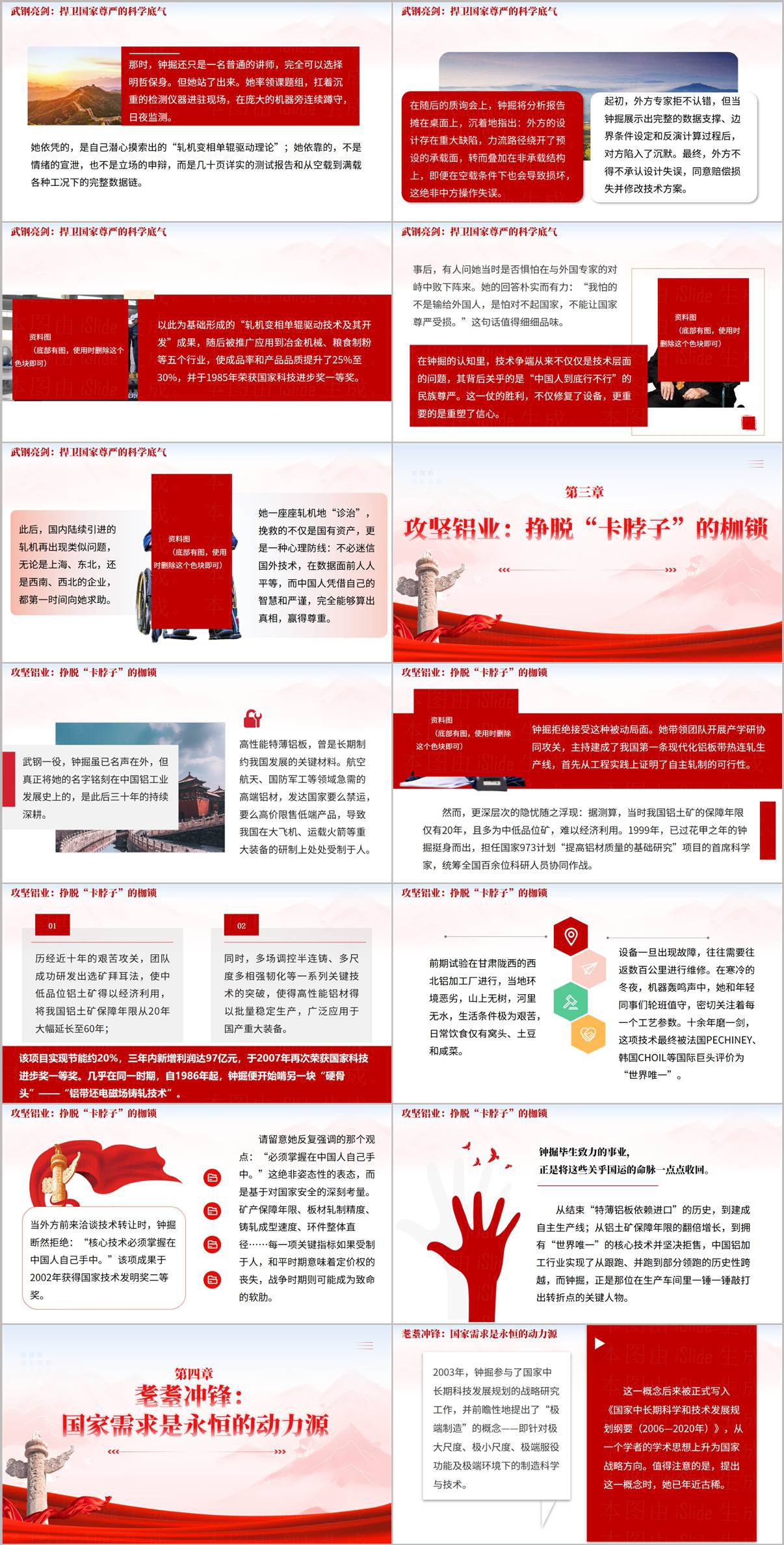 钟掘武钢亮剑与攻坚铝业章节党课PPT页面预览