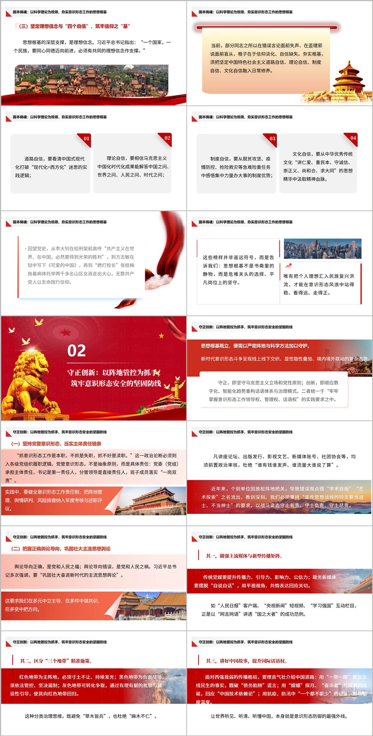 意识形态工作责任制落实情况PPT夯实思想根基勇担时代使命汇报材料