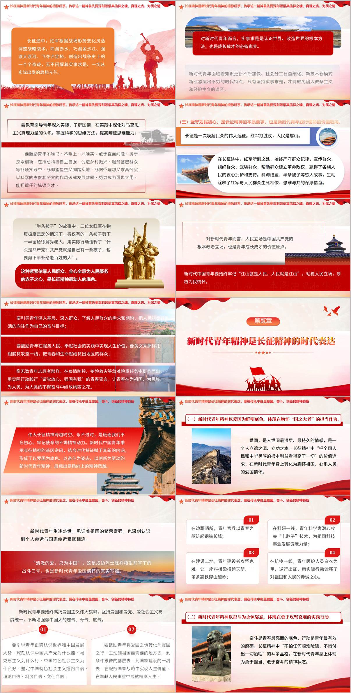 新时代青年担当传承长征精神宣讲PPT