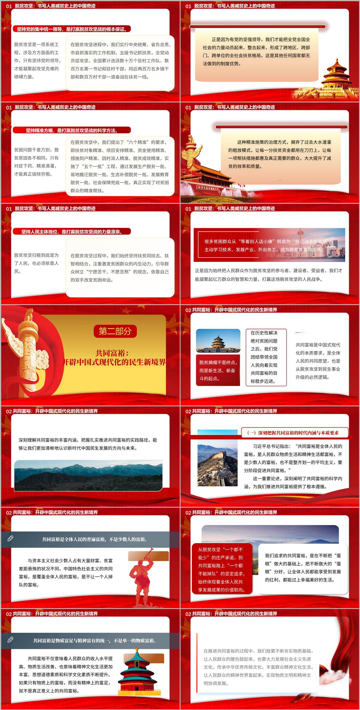 从脱贫攻坚到共同富裕中国道路的民生温度思政课PPT