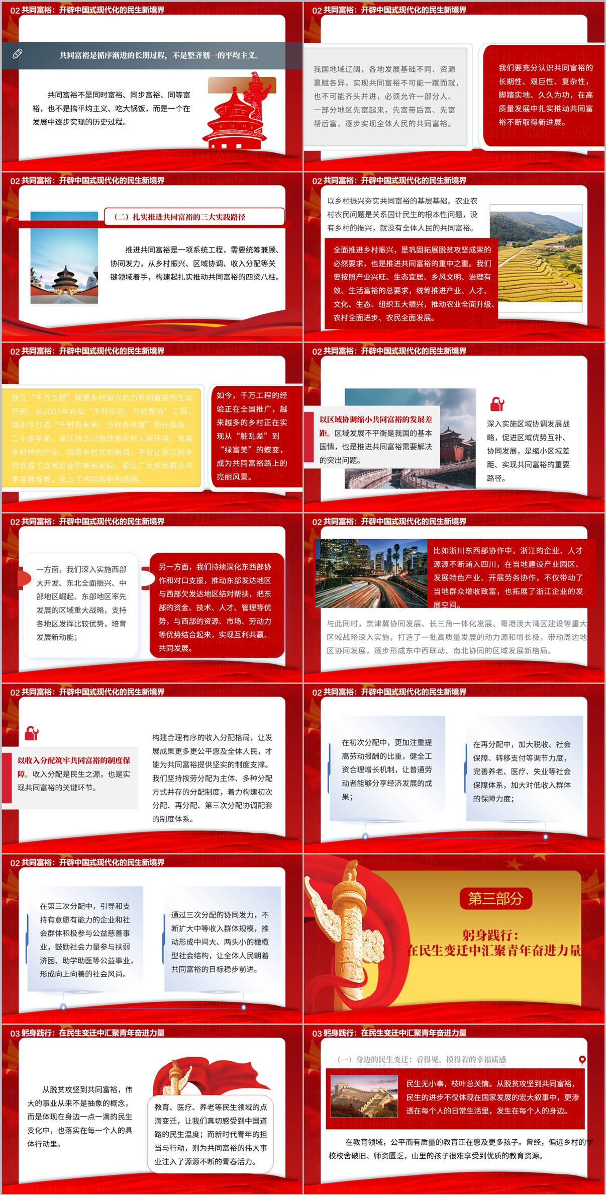 从脱贫攻坚到共同富裕中国道路的民生温度思政课PPT