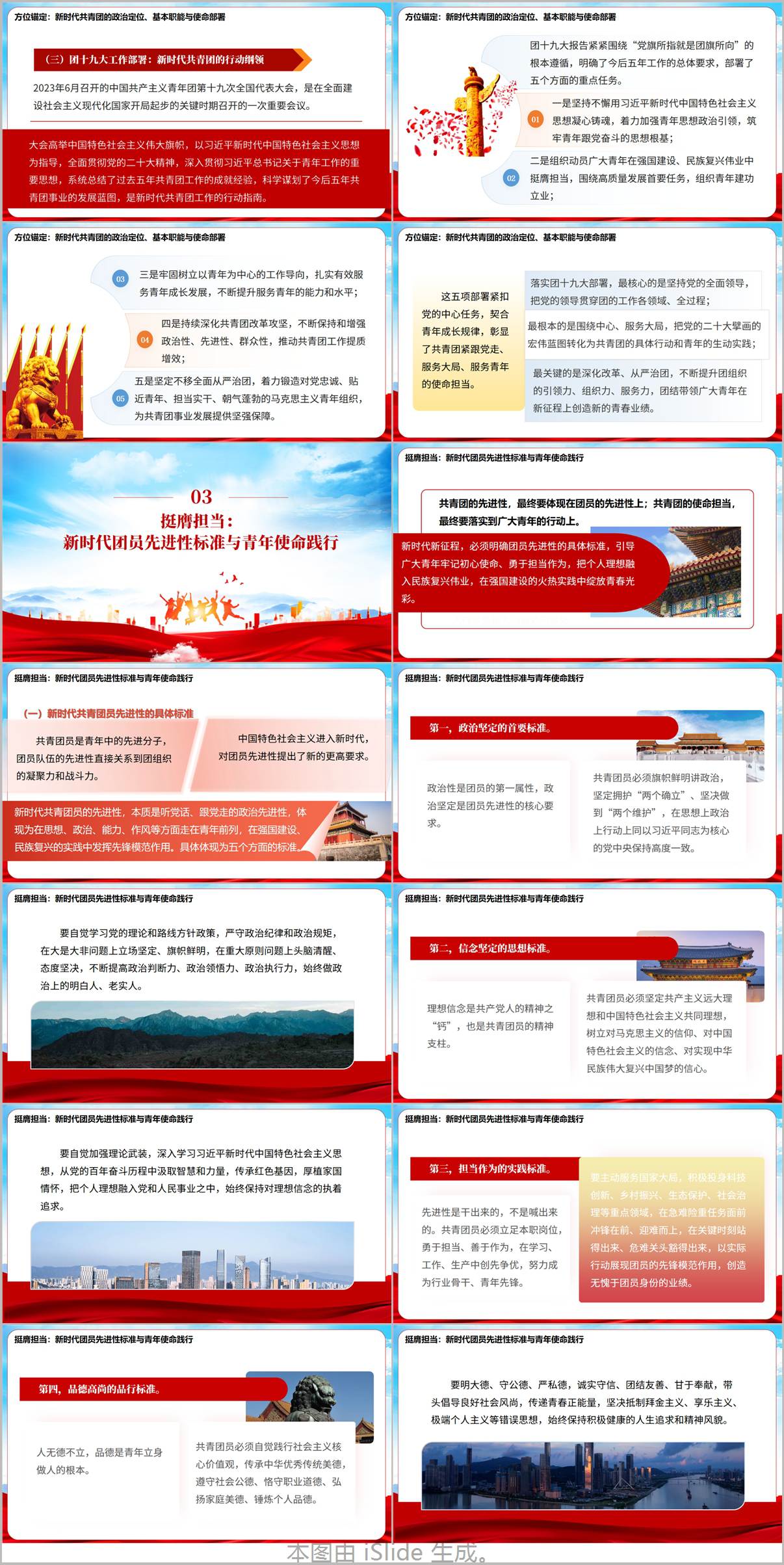 新时代共青团使命与青年责任担当团课PPT企事业单位青年思政课件